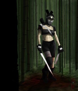 Dark Ninja Queen - Digital Painting